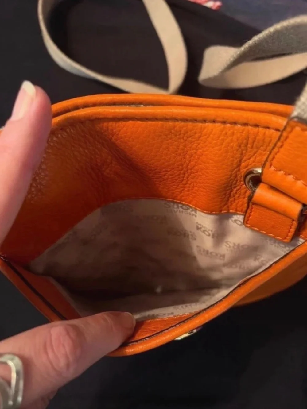 NWT Michael Kors Fulton Tangerine Leather Crossbody Bag